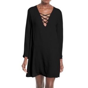 Black Astr The Label Bell-Sleeve Dress or Long Top.
